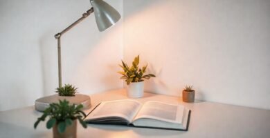 Espacio minimalista: calma y productividad