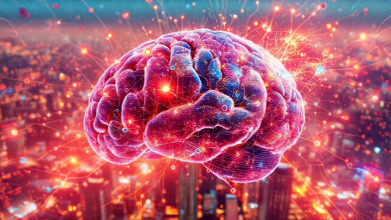 El cerebro futurista irradia ideas brillantes
