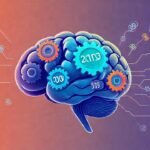 El cerebro ilustra datos educativos surrealistas