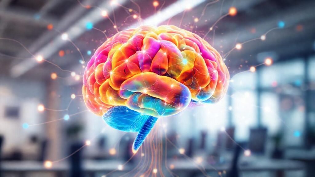 El cerebro digital irradia serenidad moderna