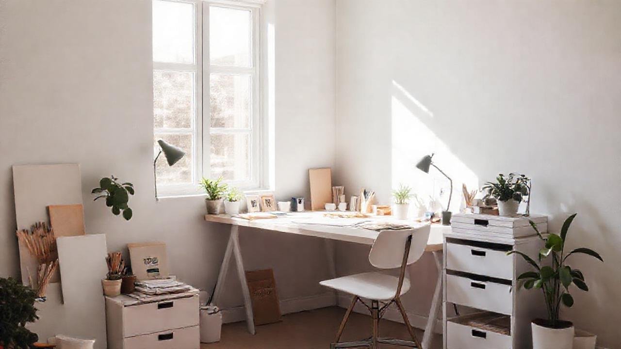 Un espacio minimalista inspira productividad creativa