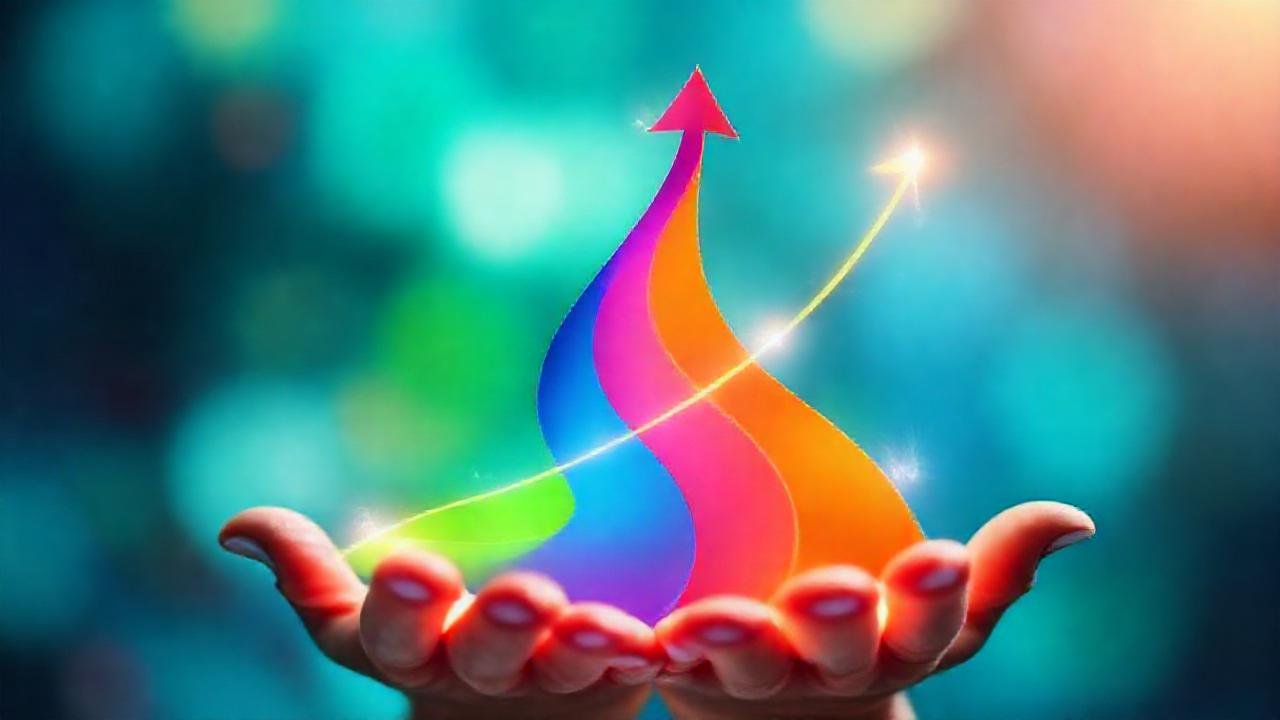 Crecimiento vibrante, manos seguras, inspiración visual