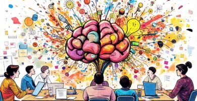 Ideas creativas florecen en un espacio vibrante