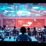 Aula futurista: aprendizaje digital interactivo