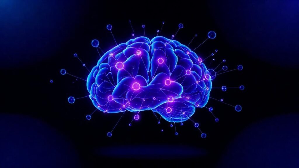 Un cerebro abstracto visualiza conceptos brillantes