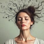 Una mujer consciente busca calma interior