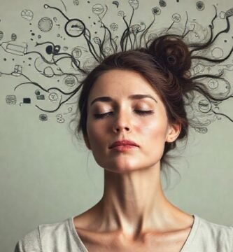 Una mujer consciente busca calma interior