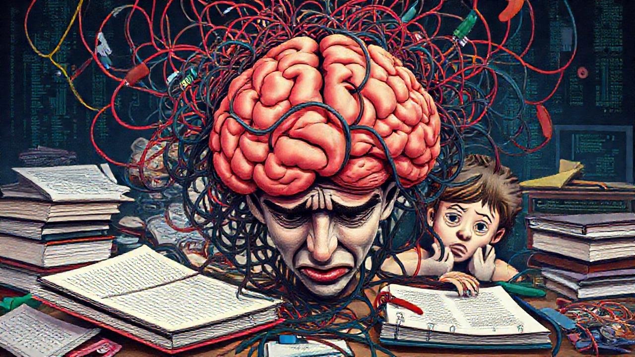 El cerebro sobrecargado se hunde en caos