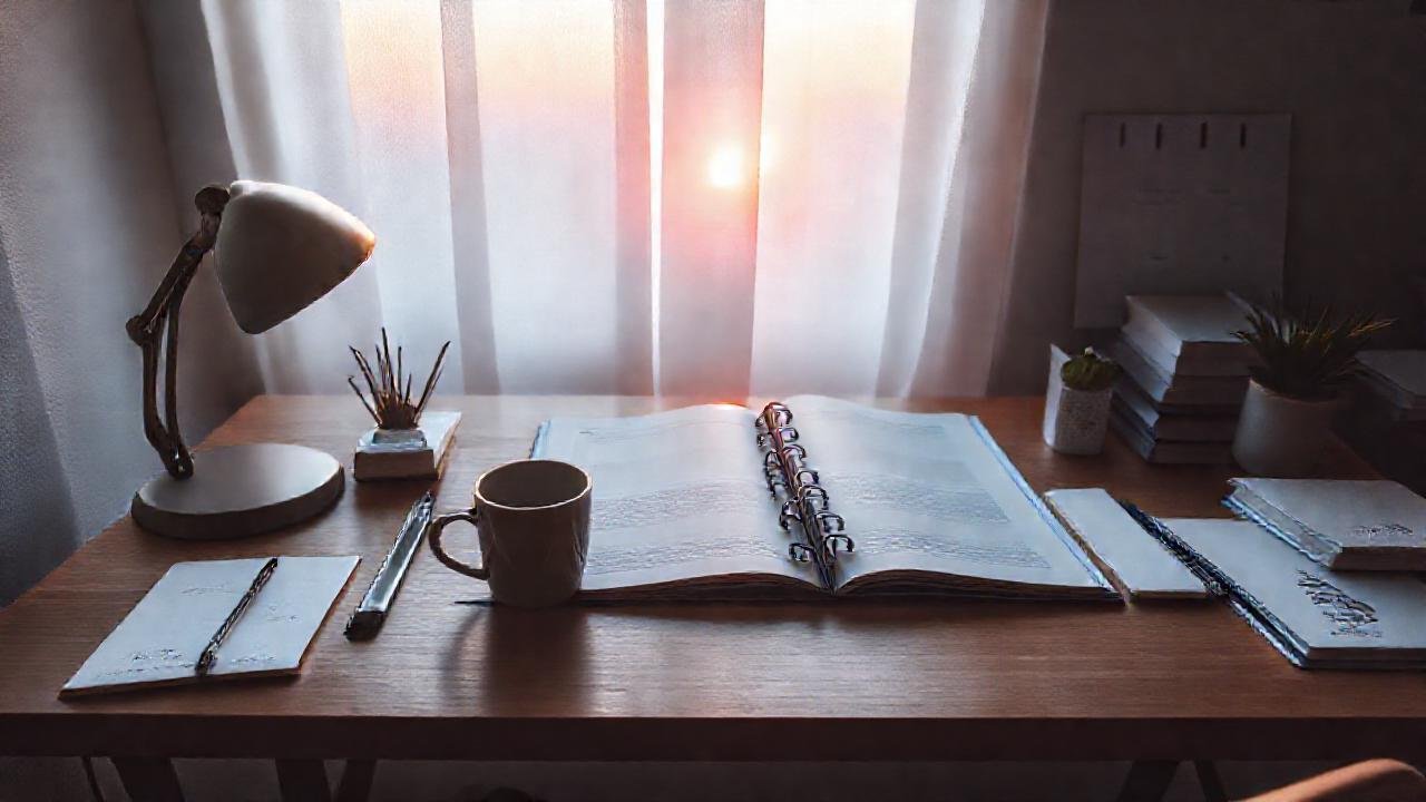 Un escritorio minimalista inspira enfoque sereno