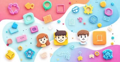 Aprendizaje digital colorido y atractivo