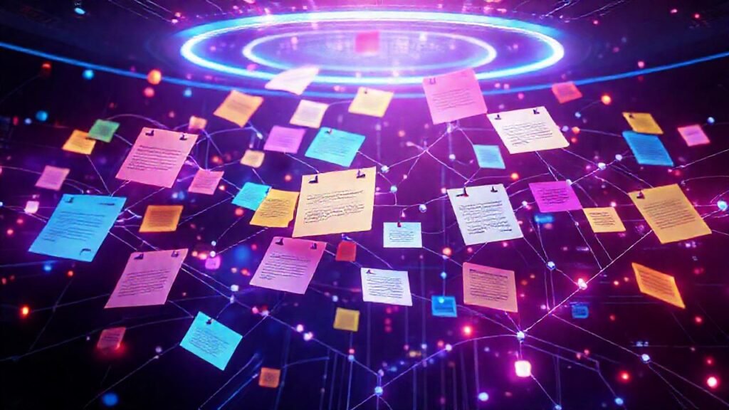 Interfaz futurista y creativa digitalmente organizada