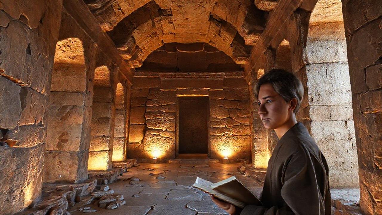 Un sabio contempla un palacio silencioso