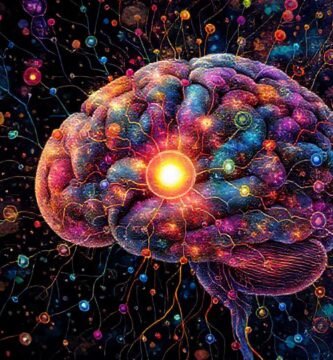 Conexiones cerebrales brillantes y coloridas emergen