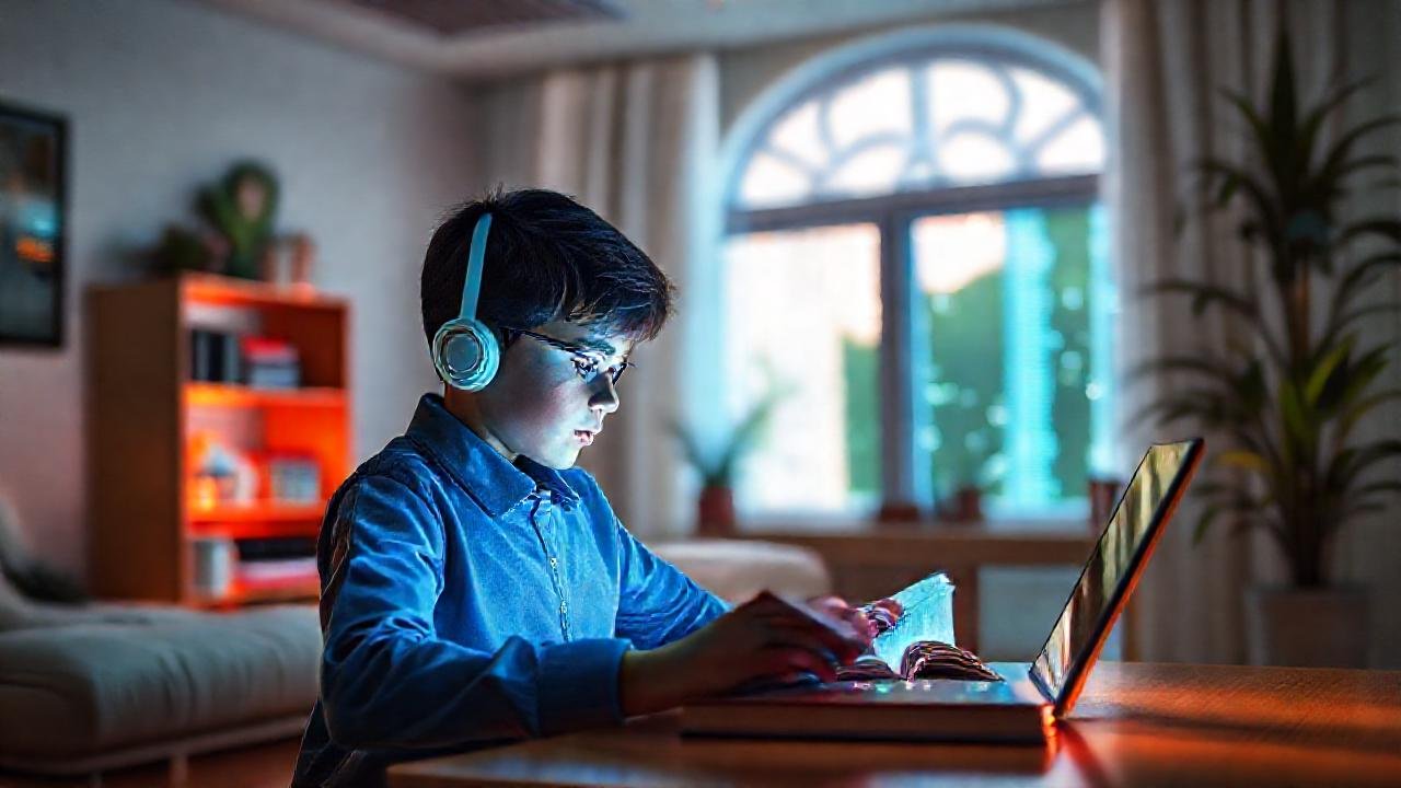 Aprendizaje digital, brillante y futurista