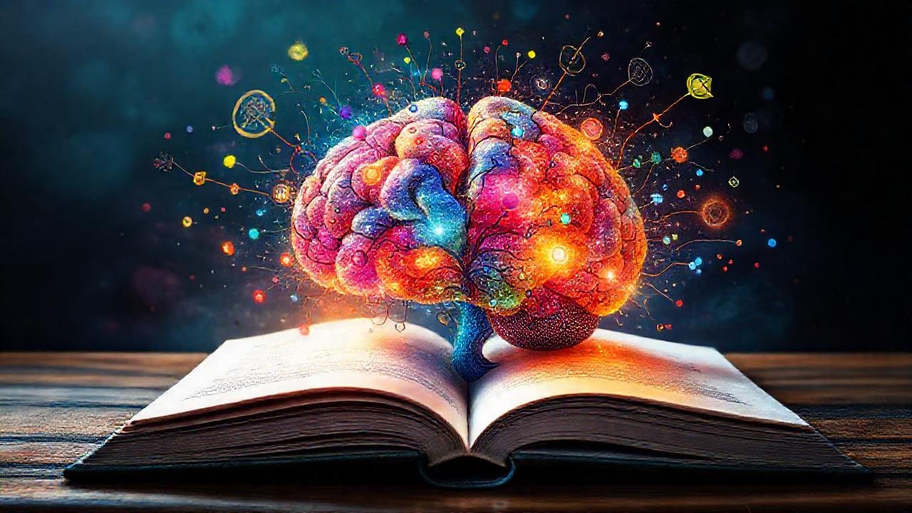 El cerebro creativo fluye con luz