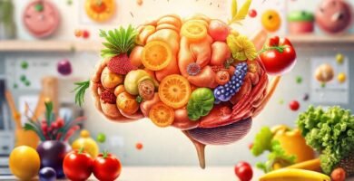 El cerebro brillante nutre la salud optimista
