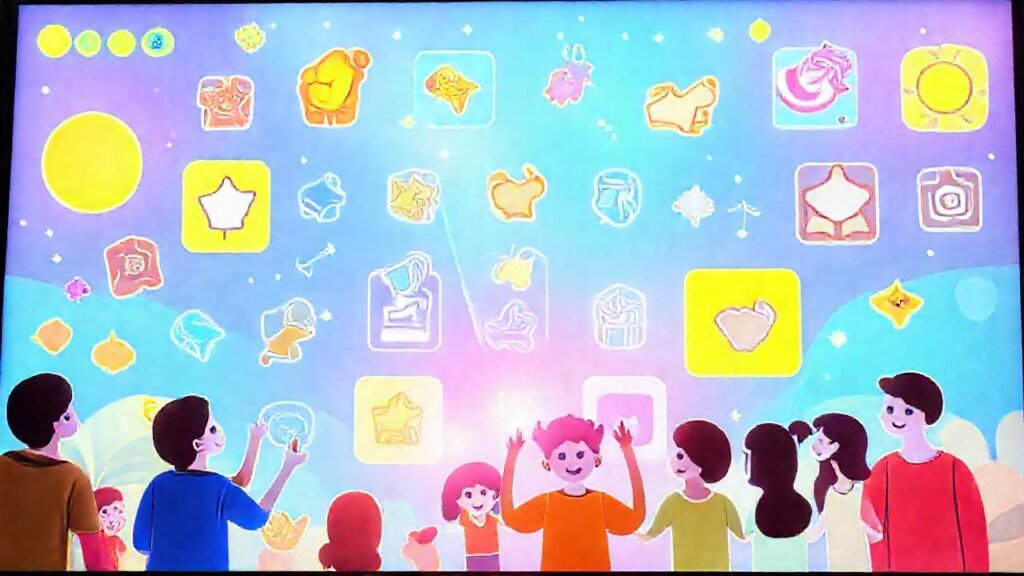 Una interfaz digital atractiva y divertida aprende