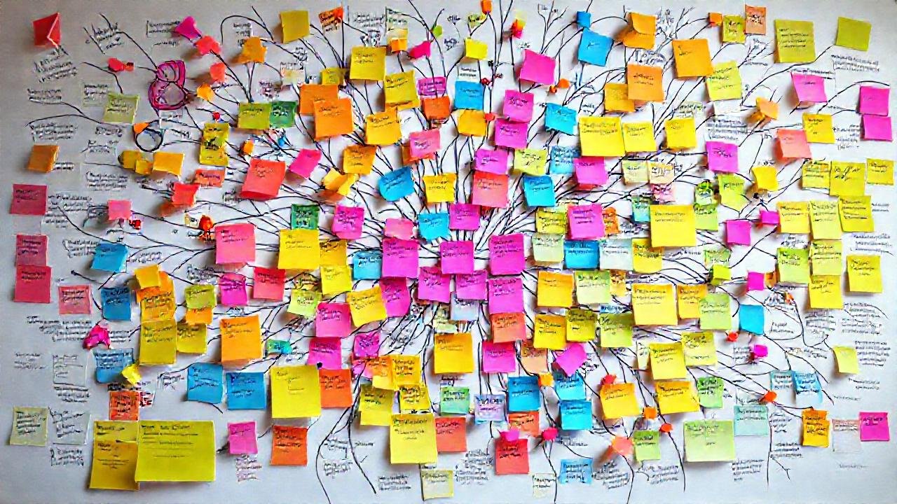 Un tablero creativo genera ideas brillantes