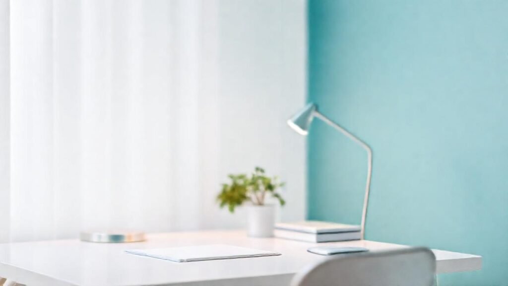 Escritorio minimalista: calma