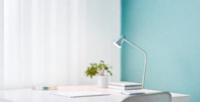 Escritorio minimalista: calma