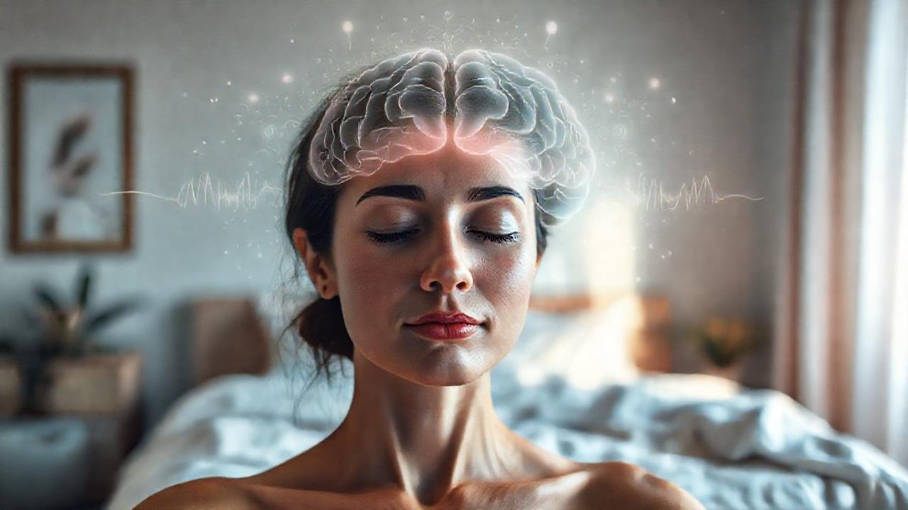 Meditación serena evoca calma y ensueño