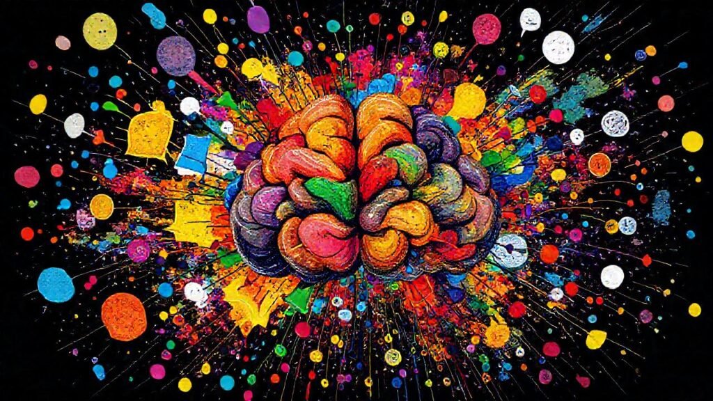 Explosión creativa de ideas vibrantes