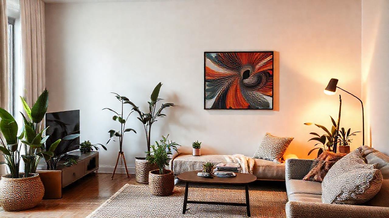 Un salón moderno y sereno