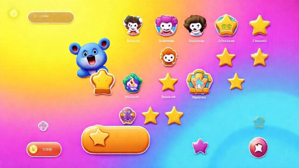 Un juego educativo y colorido recompensa