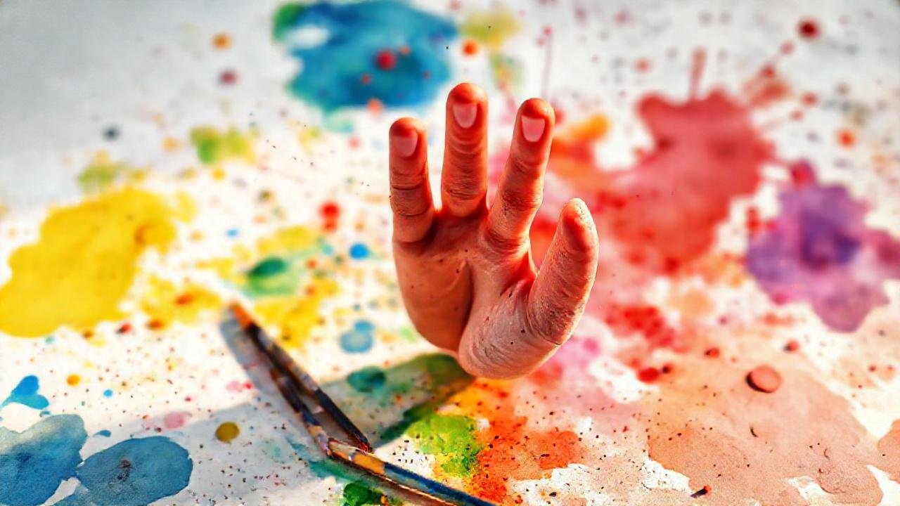 Un pincel plasmando sueños coloridos