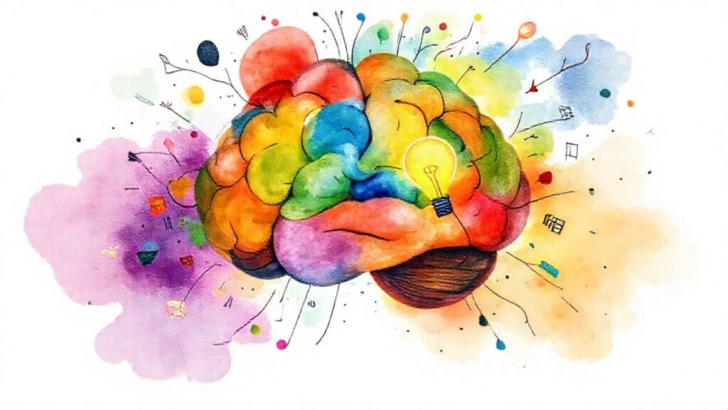 El cerebro abstracto irradia ideas serenas