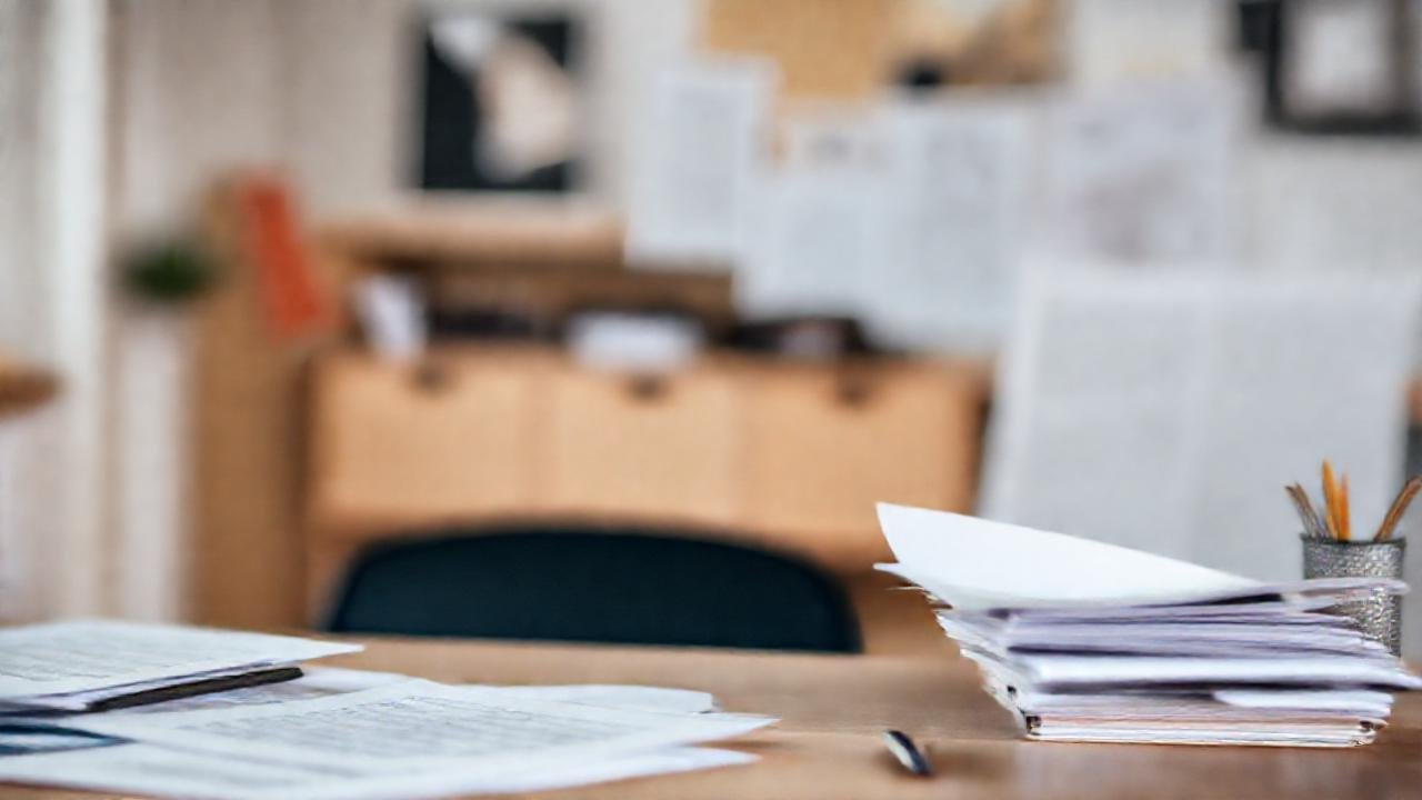 Un escritorio minimalista transmite calma y reflexión