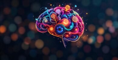 Un cerebro creativo irradia ideas brillantes