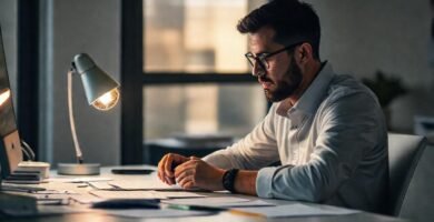 Un escritorio minimalista inspira productividad serena
