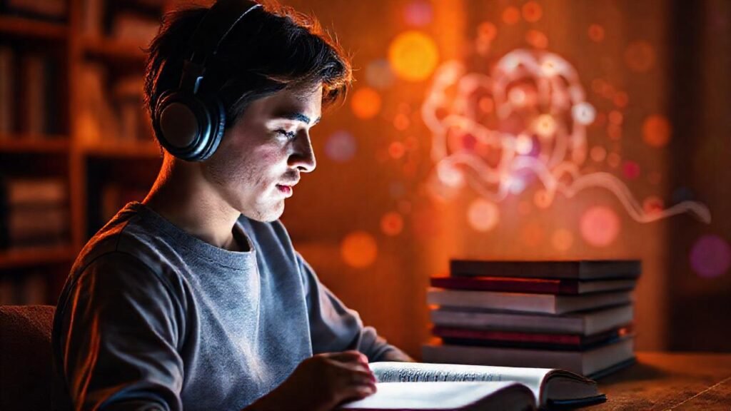 Estudio acogedor con creatividad digital