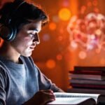 Estudio acogedor con creatividad digital