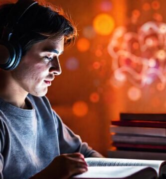 Estudio acogedor con creatividad digital