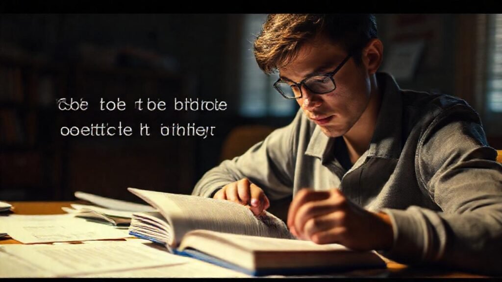 Estudiante concentrado