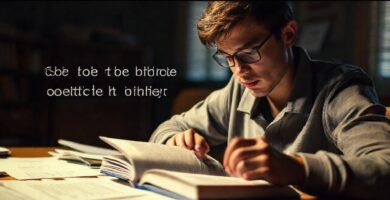 Estudiante concentrado
