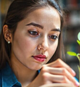 Una joven estudia con esperanza brillante