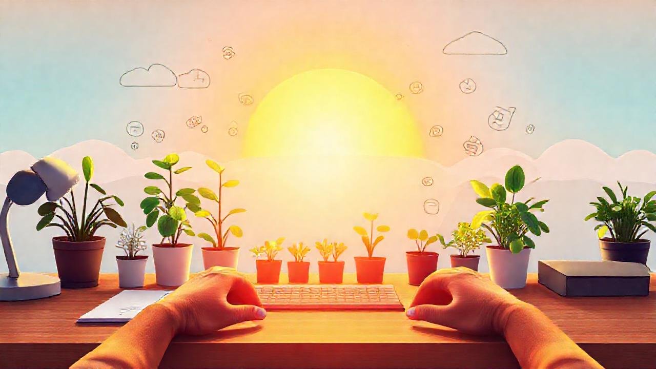 Un amanecer motivador inspira productividad y calma