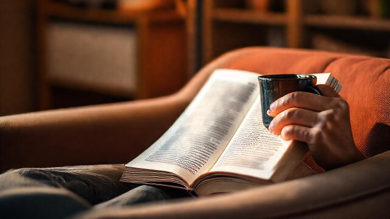 Lectura tranquila en ambiente cálido