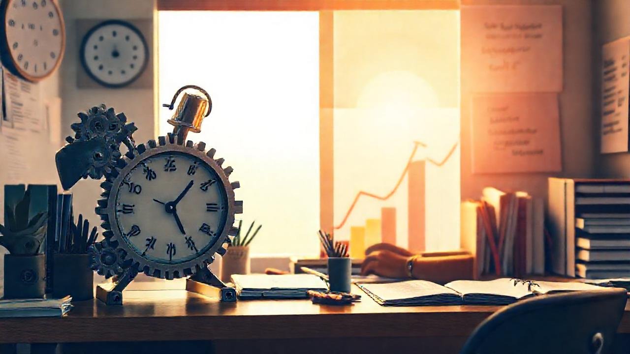 Un estudiante concentrado logra productividad brillante