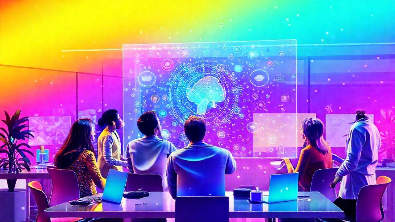 Un equipo creativo prospera en un espacio digital