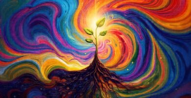 Arte digital vibrante y esperanzador emerge