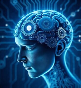 Mente enfocada irradia energía digitalmente tranquila