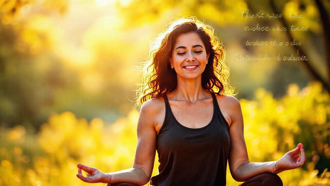 Mujer meditando transmite paz y calma