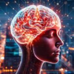 El cerebro futurista irradia calma tecnológica