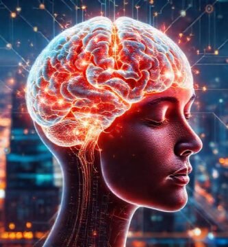 El cerebro futurista irradia calma tecnológica