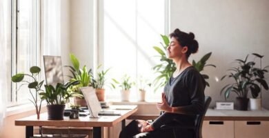 Un espacio de trabajo sereno y tranquilo