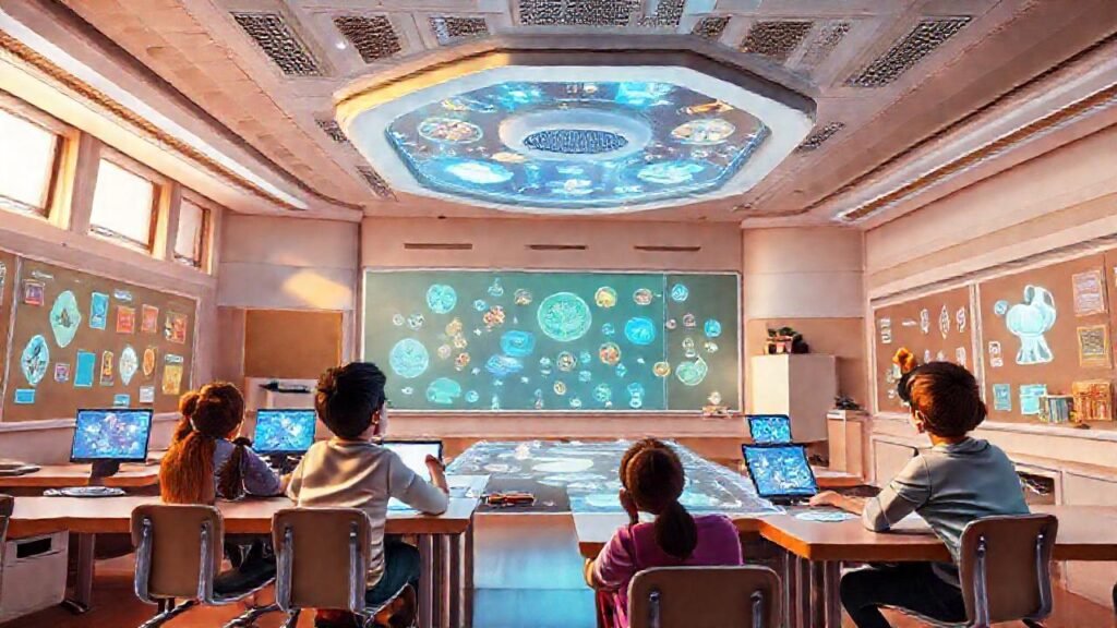 Clase futurista digitalmente inmersiva y animada